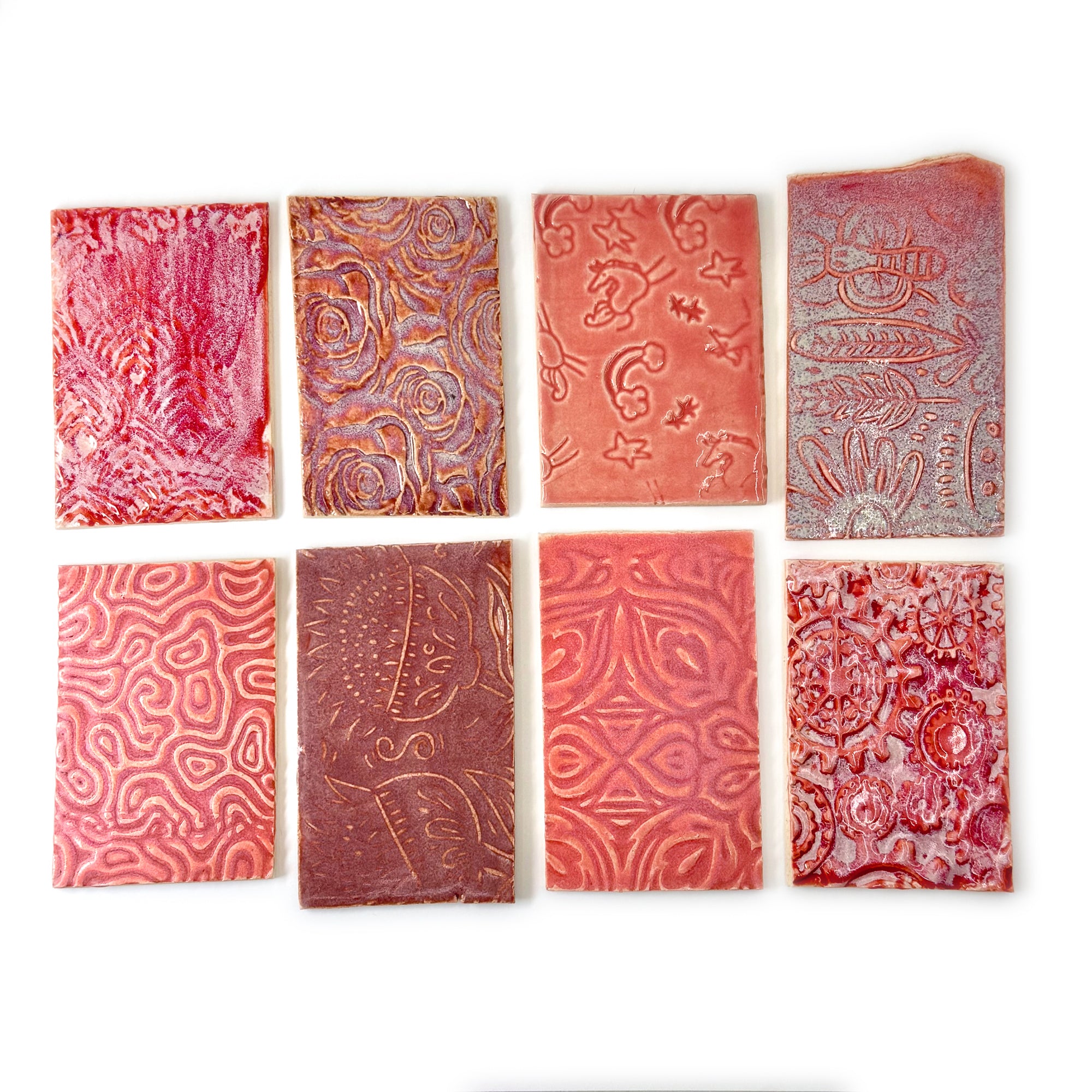 Pinks - Handmade Ceramic Tile Scraps