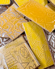 Yellow - Handmade Ceramic Tile Scraps