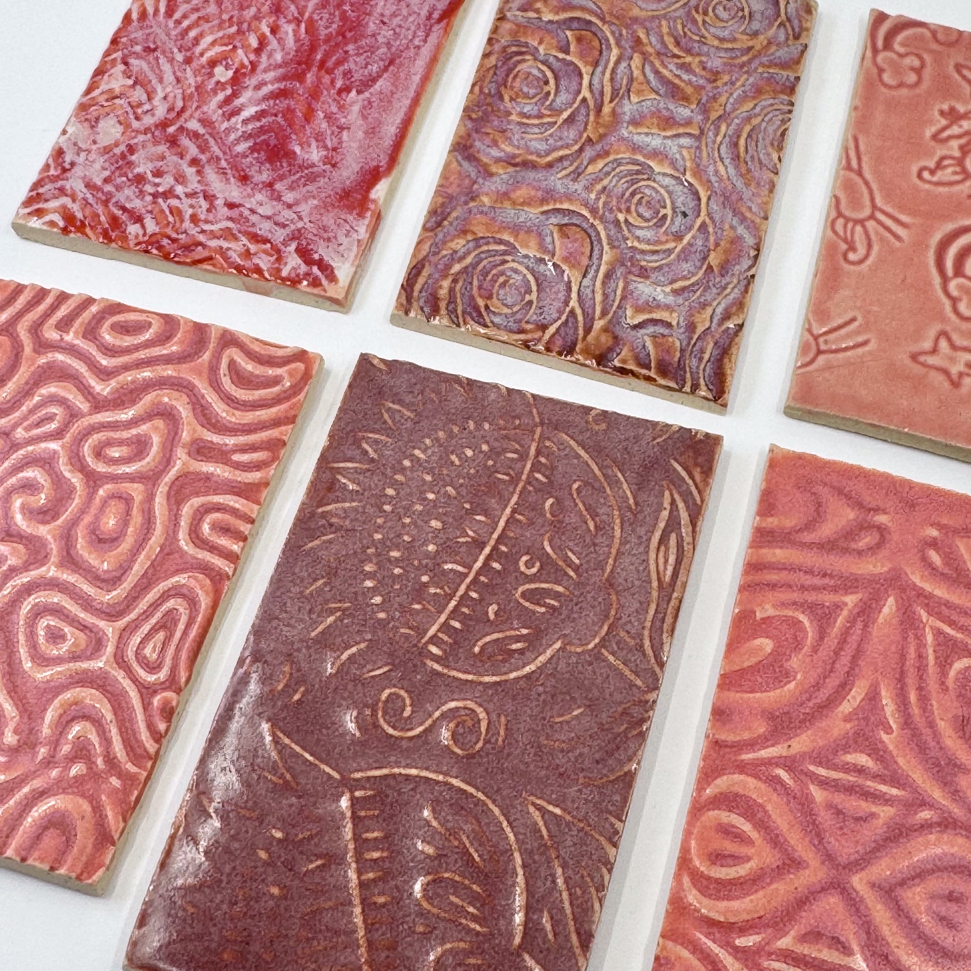 Pinks - Handmade Ceramic Tile Scraps