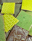 Greens - Handmade Ceramic Tile Scraps