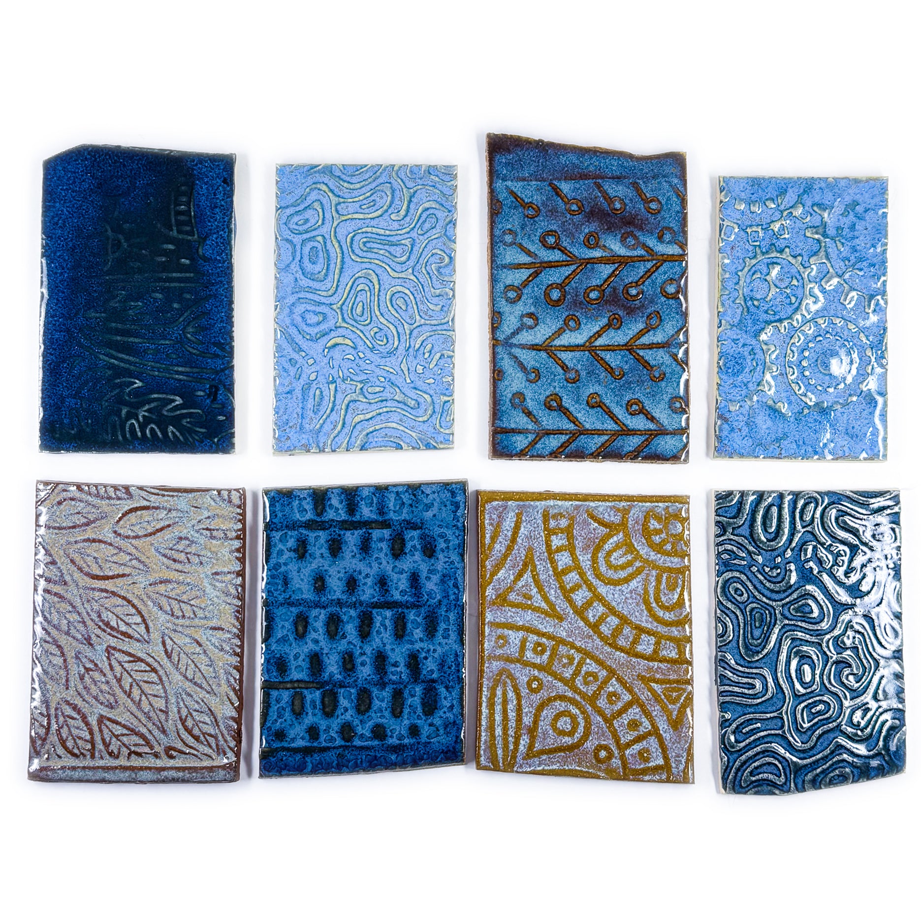 Blues - Handmade Ceramic Tile Scraps