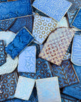 Blues - Handmade Ceramic Tile Scraps
