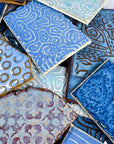 Blues - Handmade Ceramic Tile Scraps