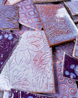 Purples - Handmade Ceramic Tile Scraps