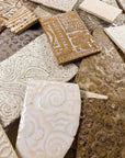 Creams and tans - Handmade Ceramic Tile Scraps