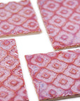 Pink Moroccan - 2x3in Handmade Ceramic Tiles