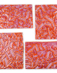 ABCs Magenta - 2x3in Handmade Ceramic Tiles