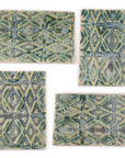 Green Aztec - 2x3in Handmade Ceramic Tiles