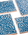 Teal Moroccan - 2x3in Handmade Ceramic Tiles