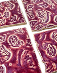 Magenta Butterflies MISFITS - 2x3in Handmade Ceramic Tiles