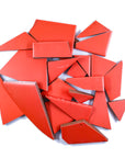 Pre-Cut Tile Scraps - Matte Red Orange