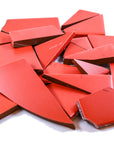 Pre-Cut Tile Scraps - Matte Red Orange