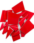 Pre-Cut Tile Scraps - Glossy Red