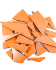 Pre-Cut Tile Scraps - Matte Orange Yellow