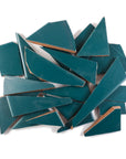 Pre-Cut Tile Scraps - Matte Dark Teal