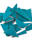 Pre-Cut Tile Scraps - Glossy Teal