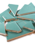 Pre-Cut Tile Scraps - Glossy Aqua