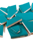 Pre-Cut Tile Scraps - Glossy Teal