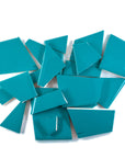 Pre-Cut Tile Scraps - Glossy Teal