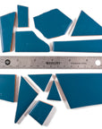 Pre-Cut Tile Scraps - Matte Deep Blue Green