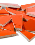 Pre-Cut Tile Scraps - Glossy Orange