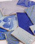 Blues - Handmade Ceramic Tile Scraps