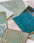 Aqua and Turquoise - Handmade Ceramic Tile Scraps
