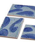 Ocean Waves - 2x3in Handmade Ceramic Tiles