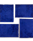 Indigo Floral Circles - 2x3in Handmade Ceramic Tiles