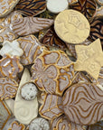 Cream/Tan/Brown Grab Bag - Handmade Ceramic tiles