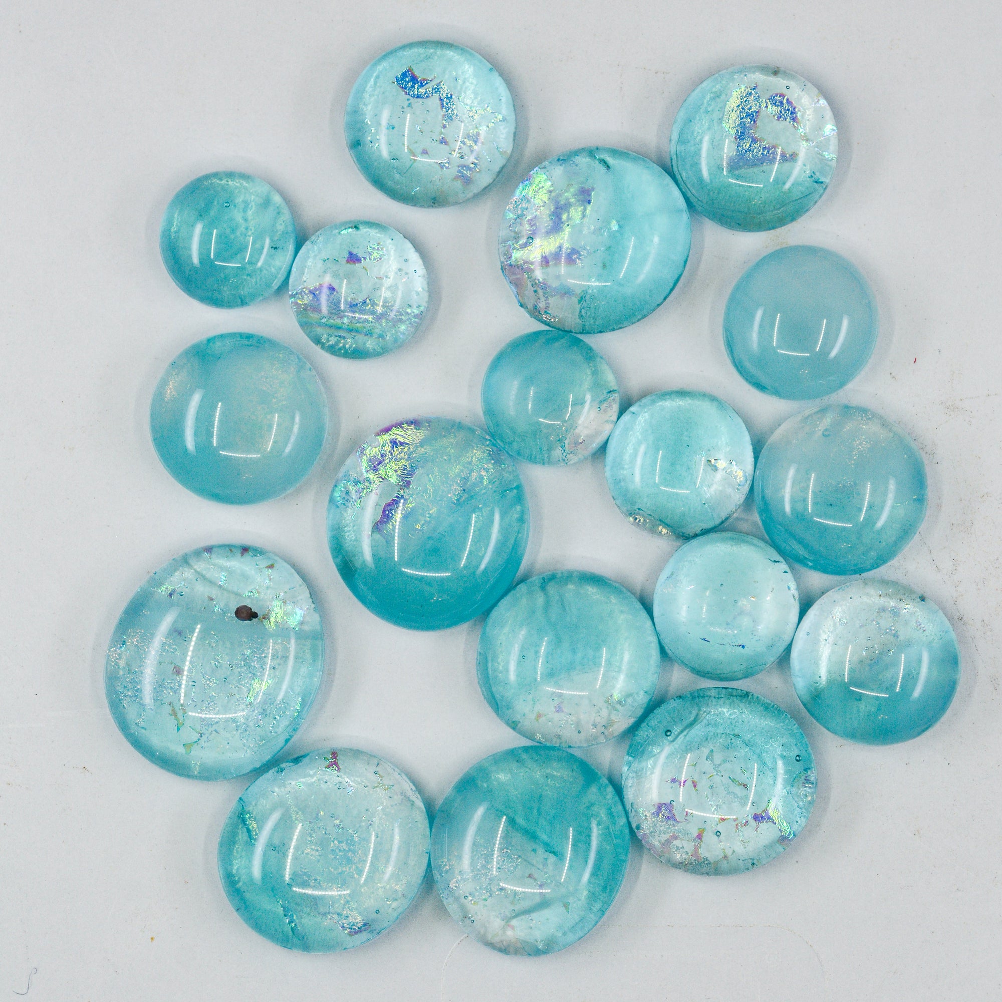 Dichroic Frit Balls - Transparent Turquoise