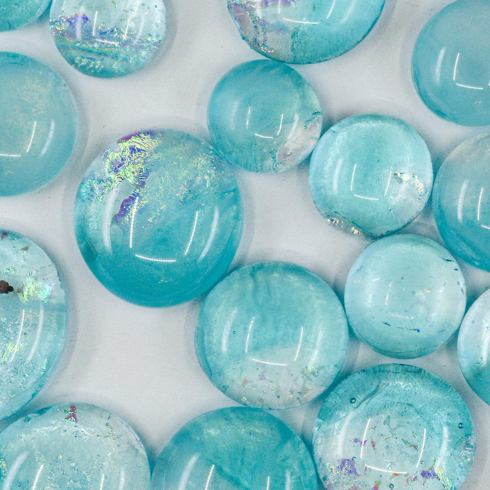 Dichroic Frit Balls - Transparent Turquoise