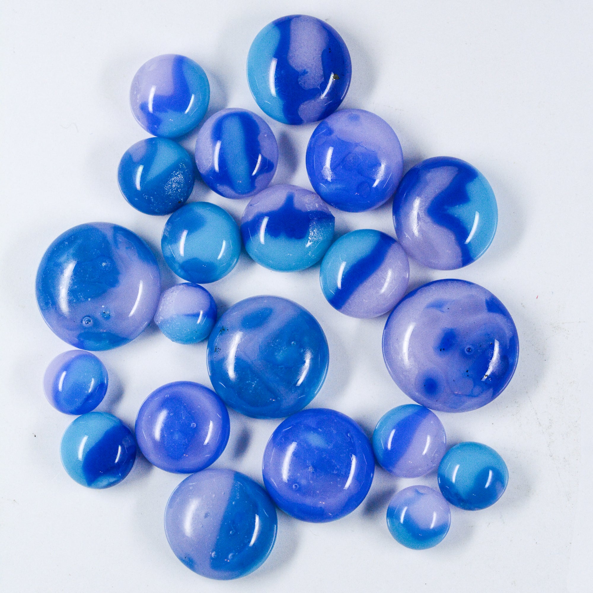 Fancy Frit Balls - Aqua, Cobalt Blue and Pink