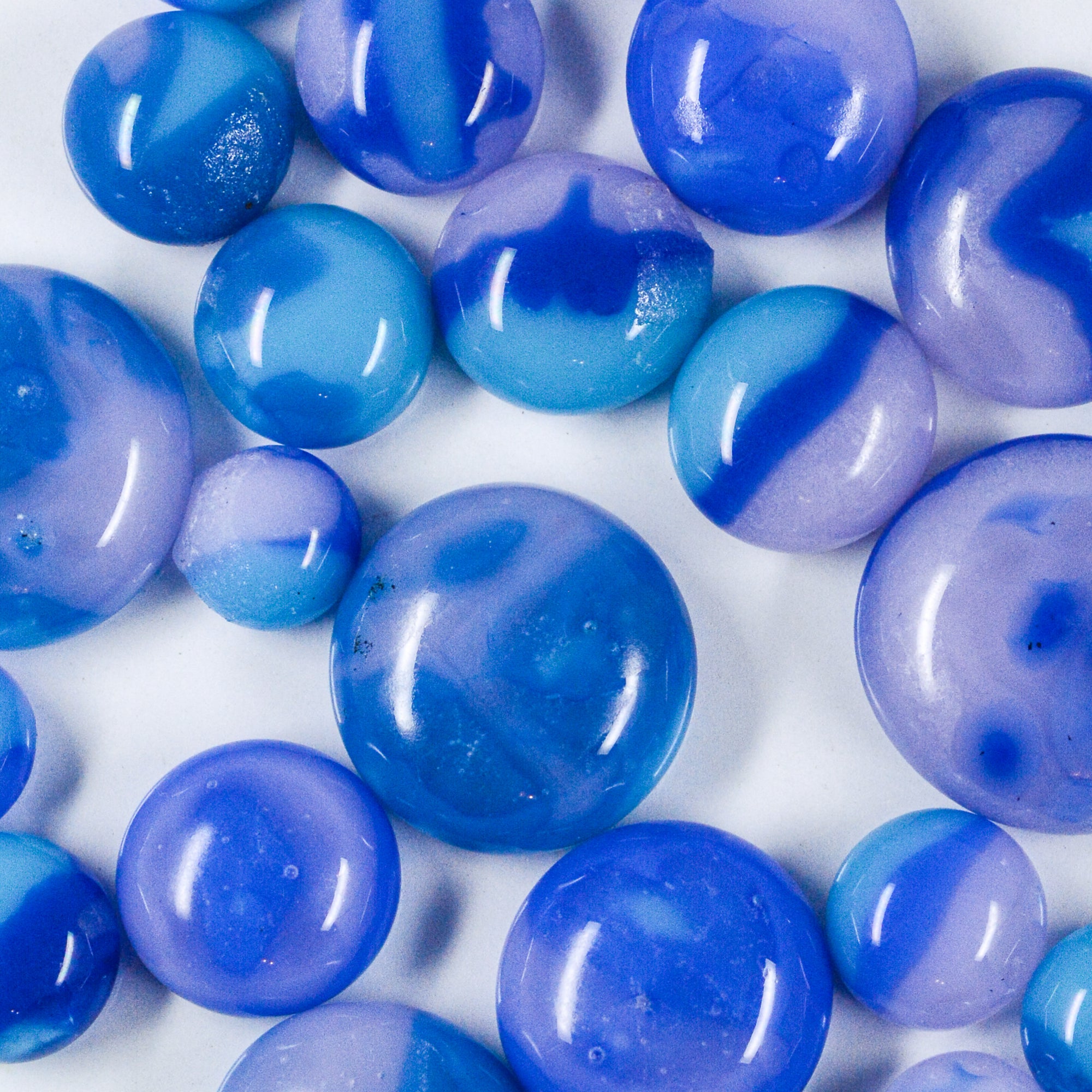 Fancy Frit Balls - Aqua, Cobalt Blue and Pink