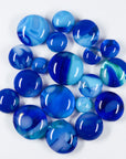 Fancy Frit Balls - Aqua, Turquoise & Cobalt Blue
