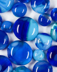 Fancy Frit Balls - Aqua, Turquoise & Cobalt Blue