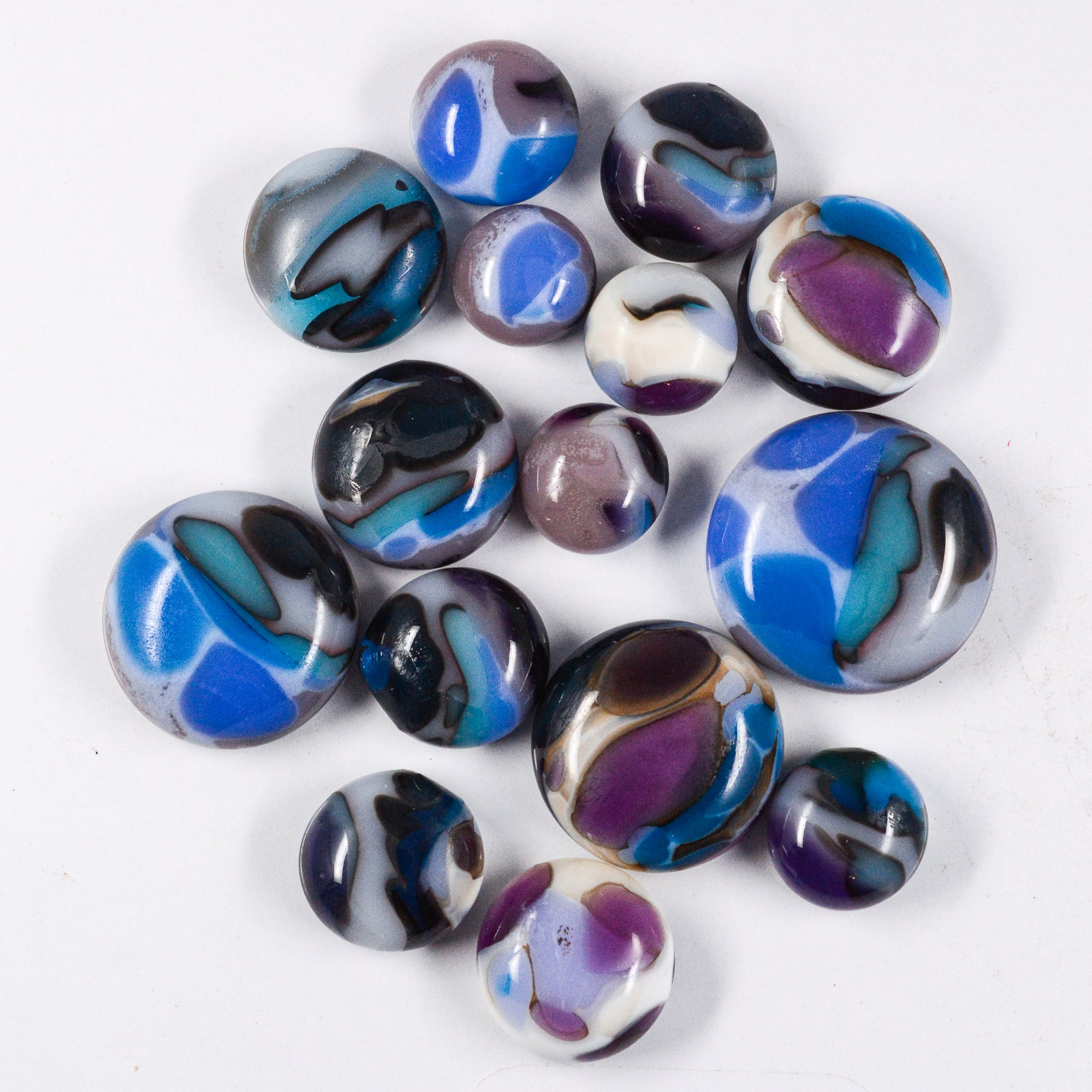 Fancy Frit Balls - Lilac, Purple, Cream and Blue