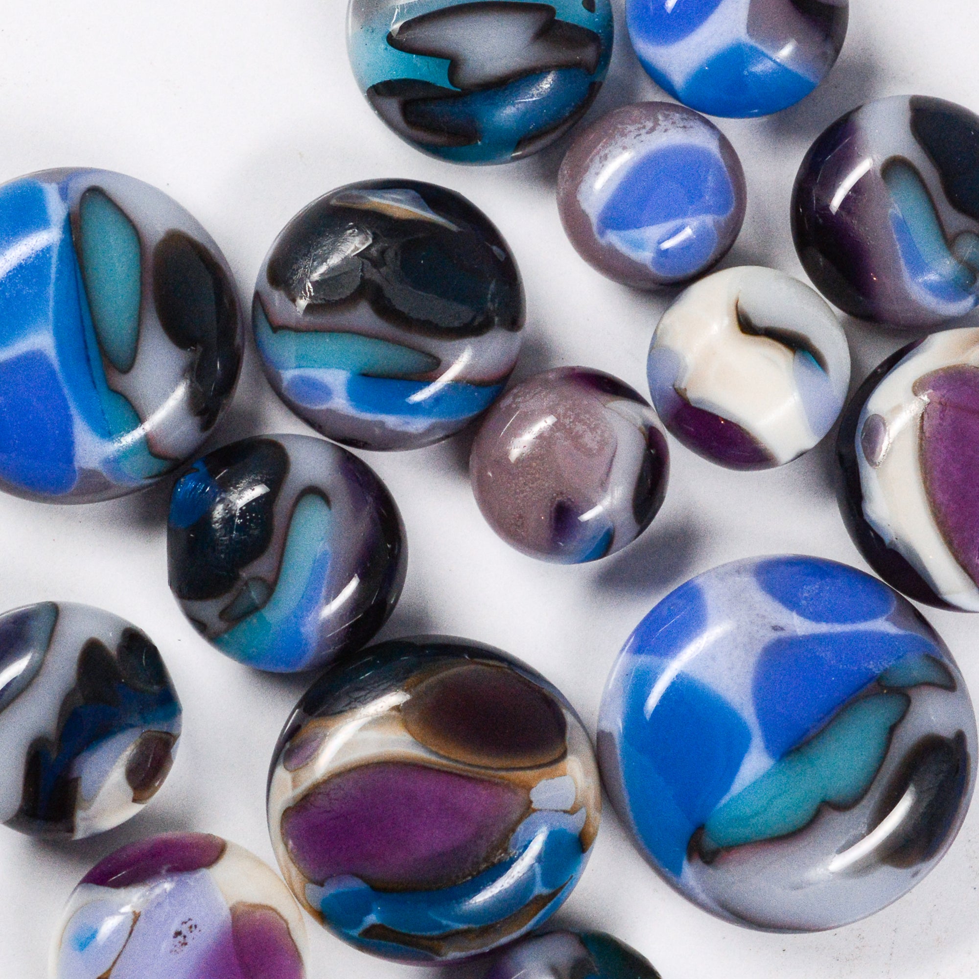 Fancy Frit Balls - Lilac, Purple, Cream and Blue