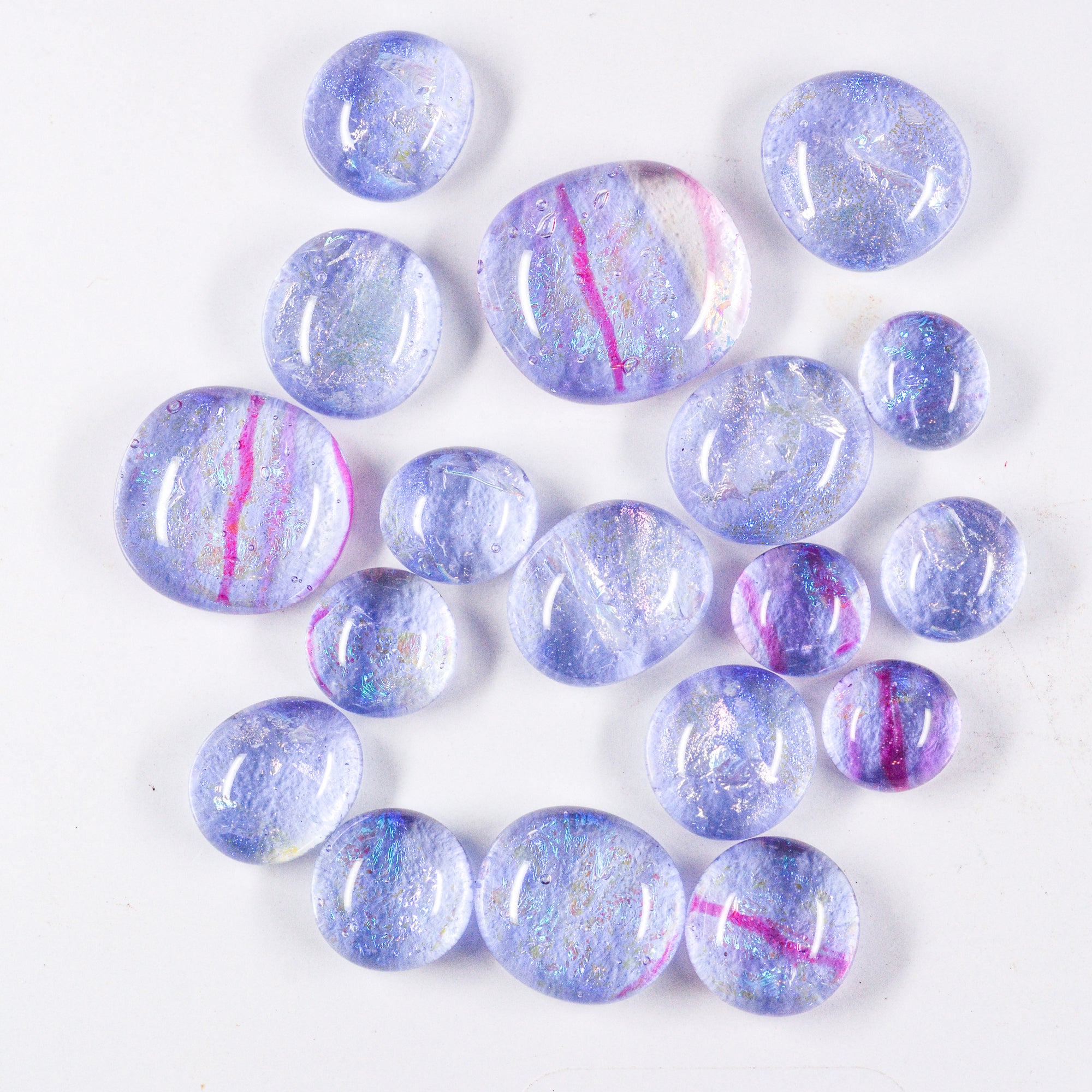 Dichroic Frit Balls - Transparent Neo- Lavender