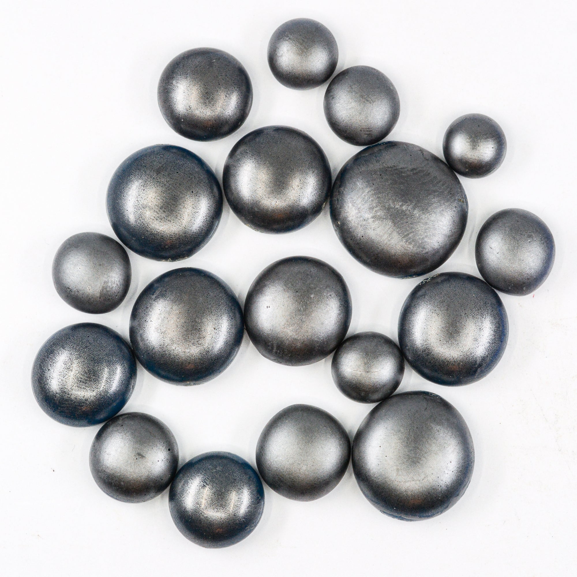 Frit Balls - Steel Blue - Silver finish