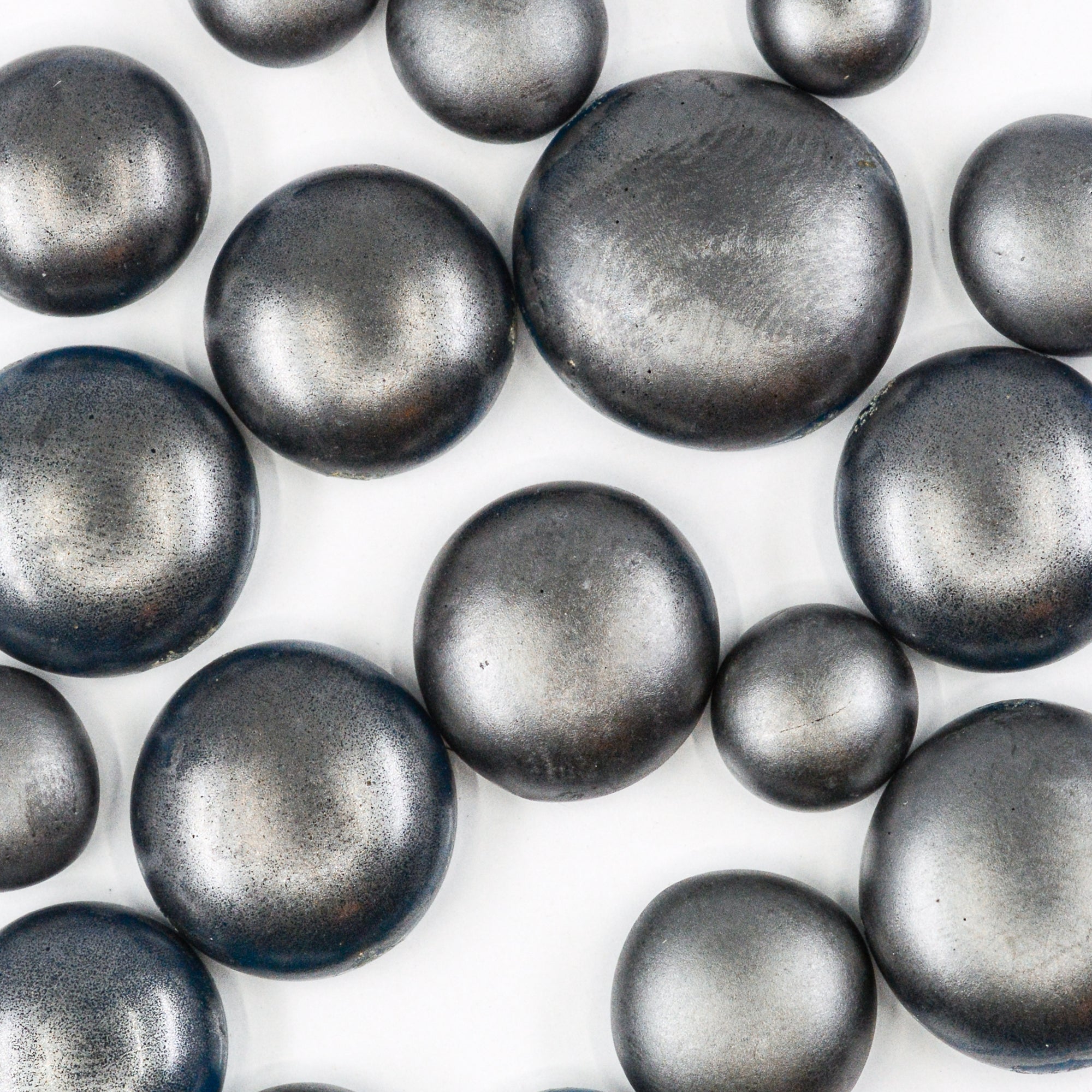 Frit Balls - Steel Blue - Silver finish