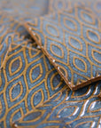 Blue Ogee - 2x3in Handmade Ceramic Tiles