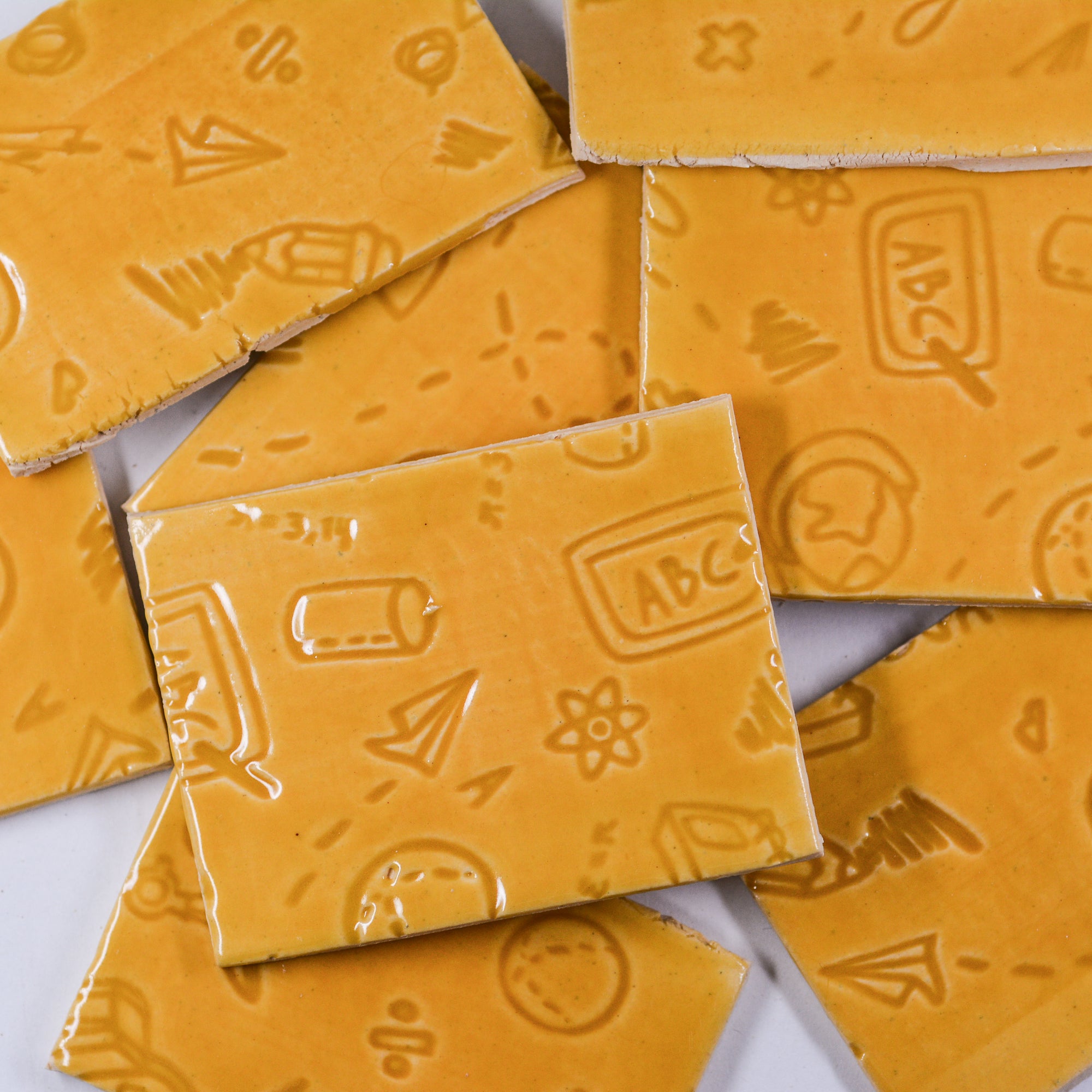 Back to School - 2x3in Handmade Ceramic Tiles