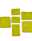 Child's Play Lime Green - Handmade Ceramic tiles