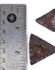 Dark Burgundy and Brown Triangles - Handmade Ceramic tiles
