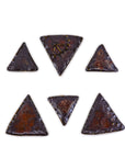 Dark Burgundy and Brown Triangles - Handmade Ceramic tiles