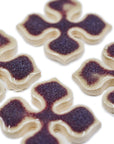 Dark Burgundy and Cream Pinwheel - Handmade Ceramic tiles