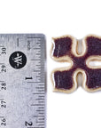 Dark Burgundy and Cream Pinwheel - Handmade Ceramic tiles