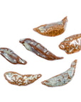 Hand formed Green Leaves- Handmade Ceramic tiles