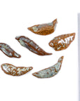 Hand formed Green Leaves- Handmade Ceramic tiles